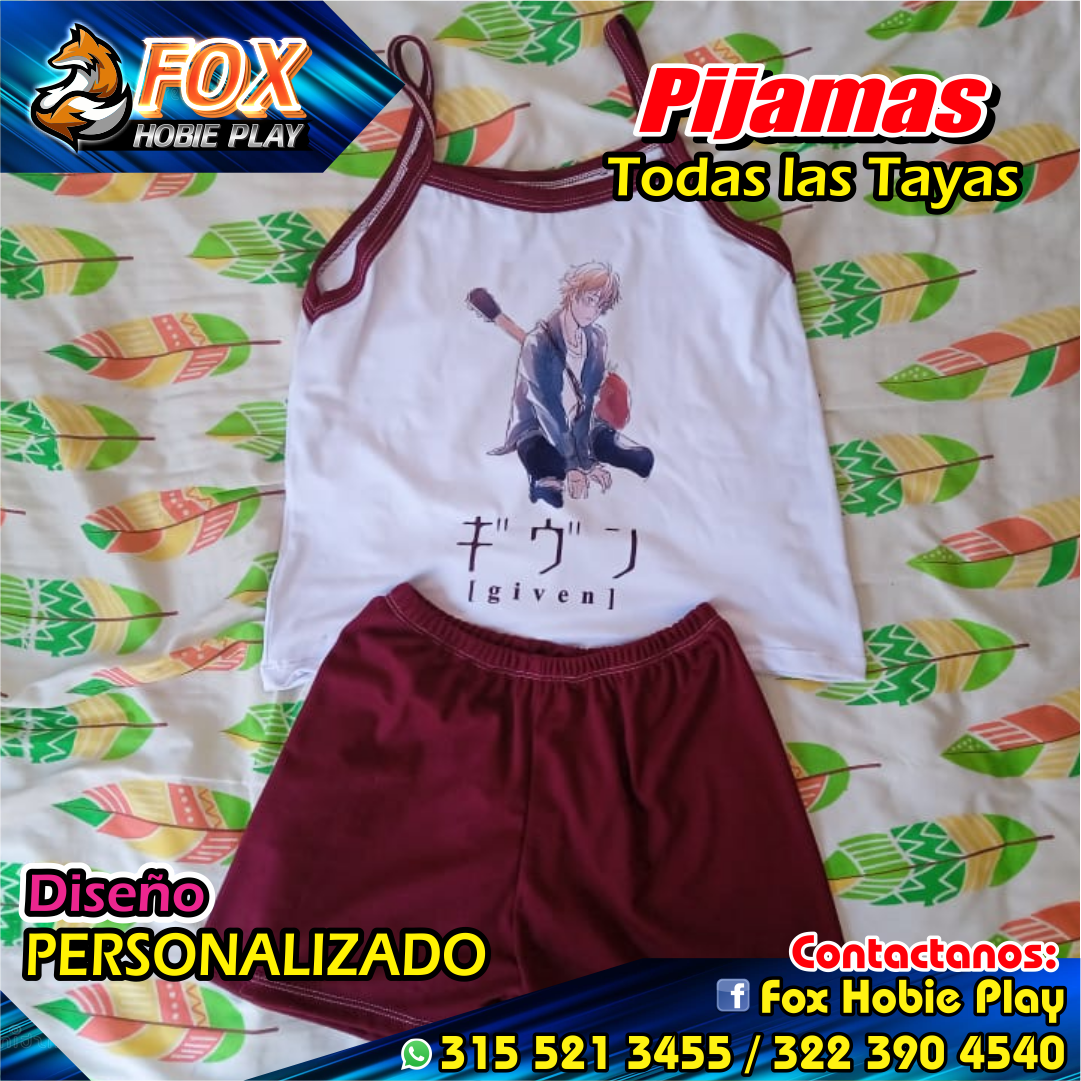 Pijamas de mujer cortas de algodón anime personalizadas